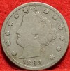 Very Nice 1883 W/C Liberty Head V Nickel Nice Coin!! 