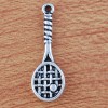 35 Tibetan silver racket drops findings U0687 