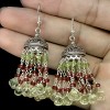 96CT.ALLURING REAL FANCY MULTIGEMS 925 SILVER EARRINGS 