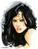 Original Color WONDER WOMAN sketch by AARON LOPRESTI  