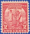 STAMP US 1932 2c ARBOR DAY ISSUE #717 MINT NH/OG 