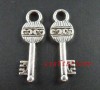 Free Ship 40pcs Tibetan Silver Key Pendants 26*8mm   