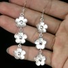 PRECIOUS! HALLMARK 925 STERLING SILVER FLOWER EARRINGS 