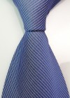 Solid Blue Jacquard Woven 100% Pure Silk Men's Tie 502 