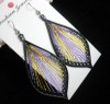 Hot Unique Leaf Handmade Silk Thread Earring 1 pair 