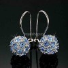 Gorgeous Ball Swarovski crystal 18k Gold Gp earrings 