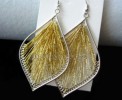 Unique Golden Leaf Handmade Thread Earring 1 pair 