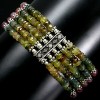 DELUXE! REAL WATERMELON TOURMALINE 925 SILVER BRACELET 