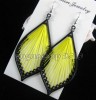 Unique Yellow Leaf Handmade Silk Thread Earring 1 pair 