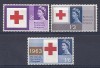 GB SG642p-644p QEII 1963 PHOSPHER RED CROSS SET MINT 