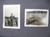 Four German original photos - machine gun - exploding 