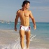 NEW BRAND MEN SEXY Brief Swimwear White Size M *A07 