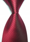 Luxury Pure Red Stripes Silk  Men's Tie Necktie 