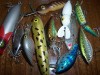 10 Vintage fish tackle box fishing lures 