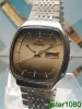 COLLECTABLE VINTAGE ORIENT CRYSTAL MECHANICAL MEN WATCH 