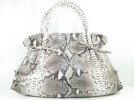 Genuine Python Snake Skin Leather Tote Handbag Purse 