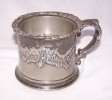 ANTIQUE SILVER PLATED PAIRPOINT TWO PIECE SHAVING MUG ? 