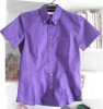 MOD SKINGIRL BUTTON DOWN LADIES PURPLE SHIRT S/S UK10 S 