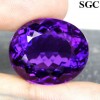 38.27ct. Shining Oval Facet Purple Natural Amethyst NR! 