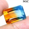 18.25 ct Stunning Emerald Blue & Golden Citrine NR! 