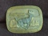 Brass Remington belt buckle - Running White-tailed deer 