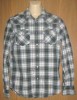 AEROPOSTALE Mens Green Plaid Button Up Shirt Small Sz S 