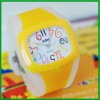 NEW Jelly ODM Sports Silicone Watch yellow 