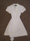 Topshop White Cotton Button Dress Size 12 