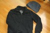 AMERICAN EAGLE BLACK JACKET REMOVABLE FLEECE HOOD XS 