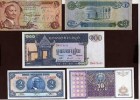 =  5 Different  Banknotes  =  Lot 21  = 