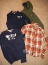 Lot of 4 Longsleeve Hollister Shirts Sz XS Mens 