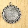 5pcs Tibetan silver mirror charm findings h1706 