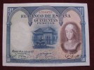 SUPERBE & RARE 500 PESETAS 1927 BANKNOTE  SPAIN XF+UNC- 