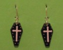 PENDIENTES CALAVERAS GOTICO PUNK POP ATAUD NEGRO GRANDE 