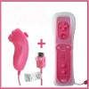 MANDO REMOTE ROSA + NUNCHUK + FUNDA PARA NINTENDO WII 