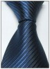 Solid Color Stripe Jacquard Woven Silk Mens Tie Necktie 