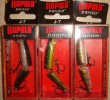 LOT 3 Rapala Jointed Floating J-7 Lures Crank Bait Bass 