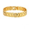 9k real solid yelow gold filled mens link bracelet,HOT 