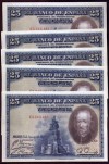 5 BILLETES CORRELATIVOS S/C 25 PTAS DE 1928 - VER TEXTO