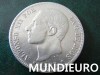 $MUNDIEURO$ALFONSO XII 5 PTAS PLATA 1885*18*8 INVERSIÓN