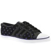 ADIDAS NIZZA WOMENS BLACK PURPLE FABRIC TRAINERS SIZE 6 