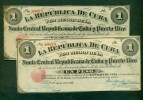 F.C.  PAREJA CORRELAT.  1 PESO CUBA  1869    S/C 