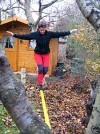 Basic Slackline - Set  2-teilig 50 mm breit 20 m rot  