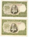 PAREJA billetes 1000 ptas  31 Diciembre 1951 ++ Sorolla 