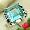 GREEN AMETHYST 925 STERLING SILVER GEMSTONE RING #8 