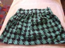 LADIES GREEN/BLACK PATTERNED MINI SKIRT by Atmosphere 