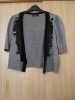 WOMENS 'GEORGE' GREY SHORT CARDIGAN 