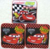 3 pcs Movie Star Disney Cars Cool Kids Towel Washcloths 