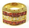 Super natural ruby ring in solid 14KT yellow gold 