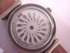 LADIES MYSTERY DIAL AUTOMATIC WIND WATCH LEATHER BAND 